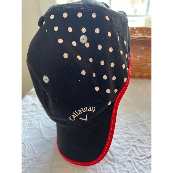 Callaway Accessories - Callaway Golf Women's Black polka dot Ball Cap Hat